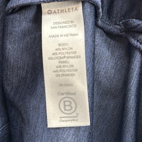 Athleta Corss Current Coverup Dress Swim Sport Beach Blue Cinch Waist Summer XS - Picture 5 of 11